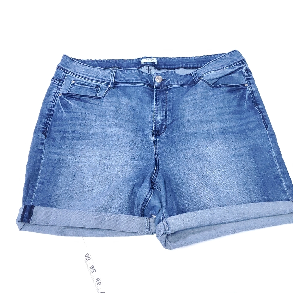 Kensie Denim Plus Size Shorts